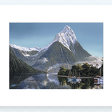 Milford Sound With Mitre Peak Pre-Matted Mini Print