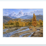 Branch Burn Near Wanaka Pre-Matted Mini Print