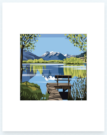 Glenorchy Lagoon Pre-Matted Mini Print