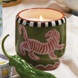 A Dopo Tiger Ceramic Candle-Black Cedar & Fig