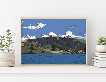 Remarkables Mountain Blue - Print