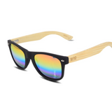 50/50s Sunnies - Black w/Rainbow Refl. Lens
