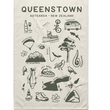 Queenstown Tea Towel - Cream