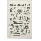 New Zealand Tea Towel - Cream