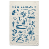 New Zealand Tea Towel - Cream