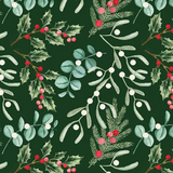 Paper Napkins Christmas - Pack of 20 - Foliage Scatter Green