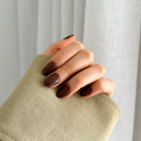 Pressing Nails - Brown Oval (gel)