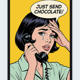 Send Chocolate Pop Art - Black Box Framed