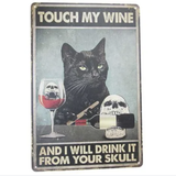 Art Tin - Wine Cat