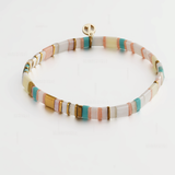 Tile Bracelet-Aqua/Pink