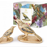 Gold Tui w/Paua Statue - 12.5cm