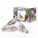 Silver Tui w/Paua Statue - 12.5cm