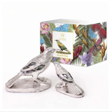 Silver Tui w/Paua Statue - 8.5cm
