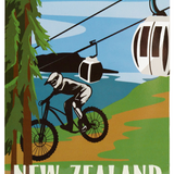 Metal Postcard - Mountain Biking