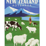 Metal Postcard - NZ Farming