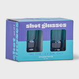 Shot Glasses s/2 - Two Tone Blue