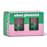 Shot Glasses s/2 - Two Tone Pink