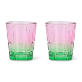 Shot Glasses s/2 - Two Tone Pink