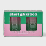 Shot Glasses s/2 - Two Tone Pink