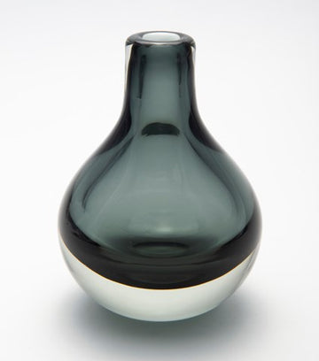 Glass Bud Vase - Smoke - 15cm