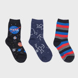 Solar System Kids Glow In The Dark Crew Socks - 3pk