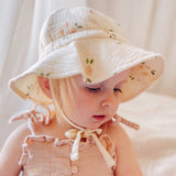 Organic Muslin Sun Hat - Daisy
