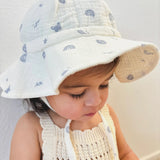 Organic Muslin Sun Hat - Enchanted Garden