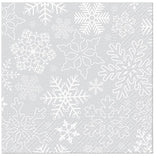 Snowflakes & Stars Silver Napkins