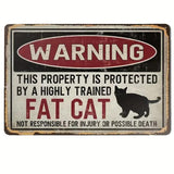 Fat Cat Metal Wall Art