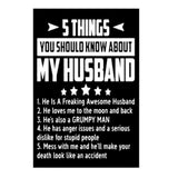 Five Things -  Metal Wall Art