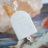 Taurus Zodiac Necklace - Silver