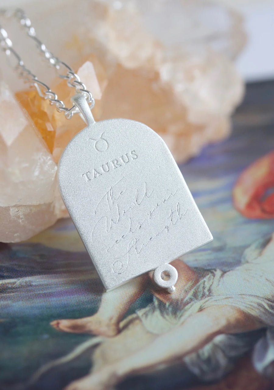 Taurus Zodiac Necklace - Silver