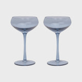 The Lou Coupe Glass - Set of 2 / Blue