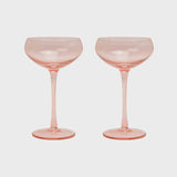 The Lou Coupe Glass - Set of 2 / Blush