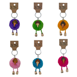 Keyring - Kiwi Coloured Dangling Legs