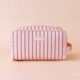 Rosé Pinstripe Wash Bag