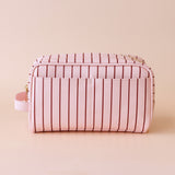 Rosé Pinstripe Wash Bag