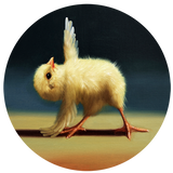 Yoga Chick Pyramid Pose Art - Magnet