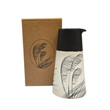 Toetoe Black on White - Porcelain Jug