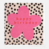 Happy Birthday Pink Flower - Card