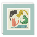 Coloured Cats - Card
