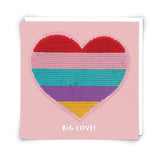 Heart - Sequin Patch Card