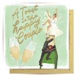 Champagne Happy Wedding - Wedding Card