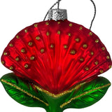 Glass Christmas Tree Decoration - Pohutukawa