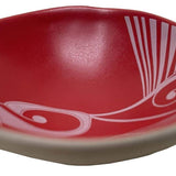 Piwakawaka White On Red - 7cm Porcelain Bowl