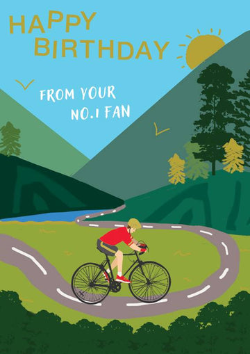 Happy Birthday Cyclist - Birthday Card