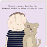 Man and Dog - Humour Card