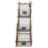 3 Tier Mesh/Wood Stand