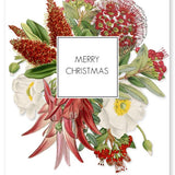 Merry Christmas Floral - Christmas Card
