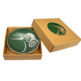 Kiwi White On Green - 7cm Porcelain Bowl